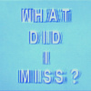 What Did I Miss?